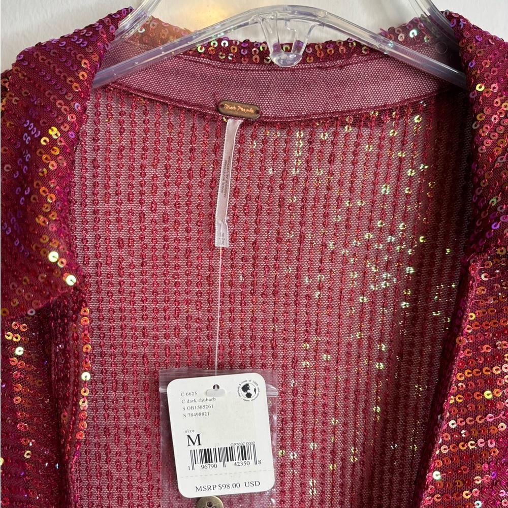 FREE PEOPLE SEQUIN BLOUSE - Picture 5 of 8